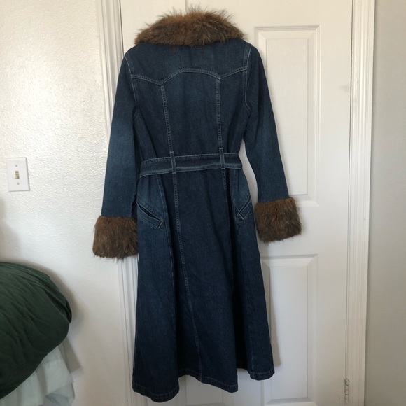 Vintage Guess Denim Trench Coat - Picture 9 of 9